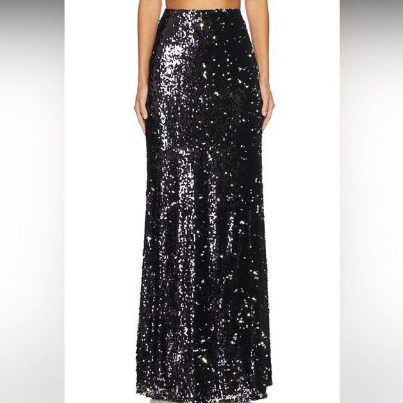 NWOT L'AGENCE Fully Sequined Maxi Skirt In Cloud Blue - Picture 12 of 16